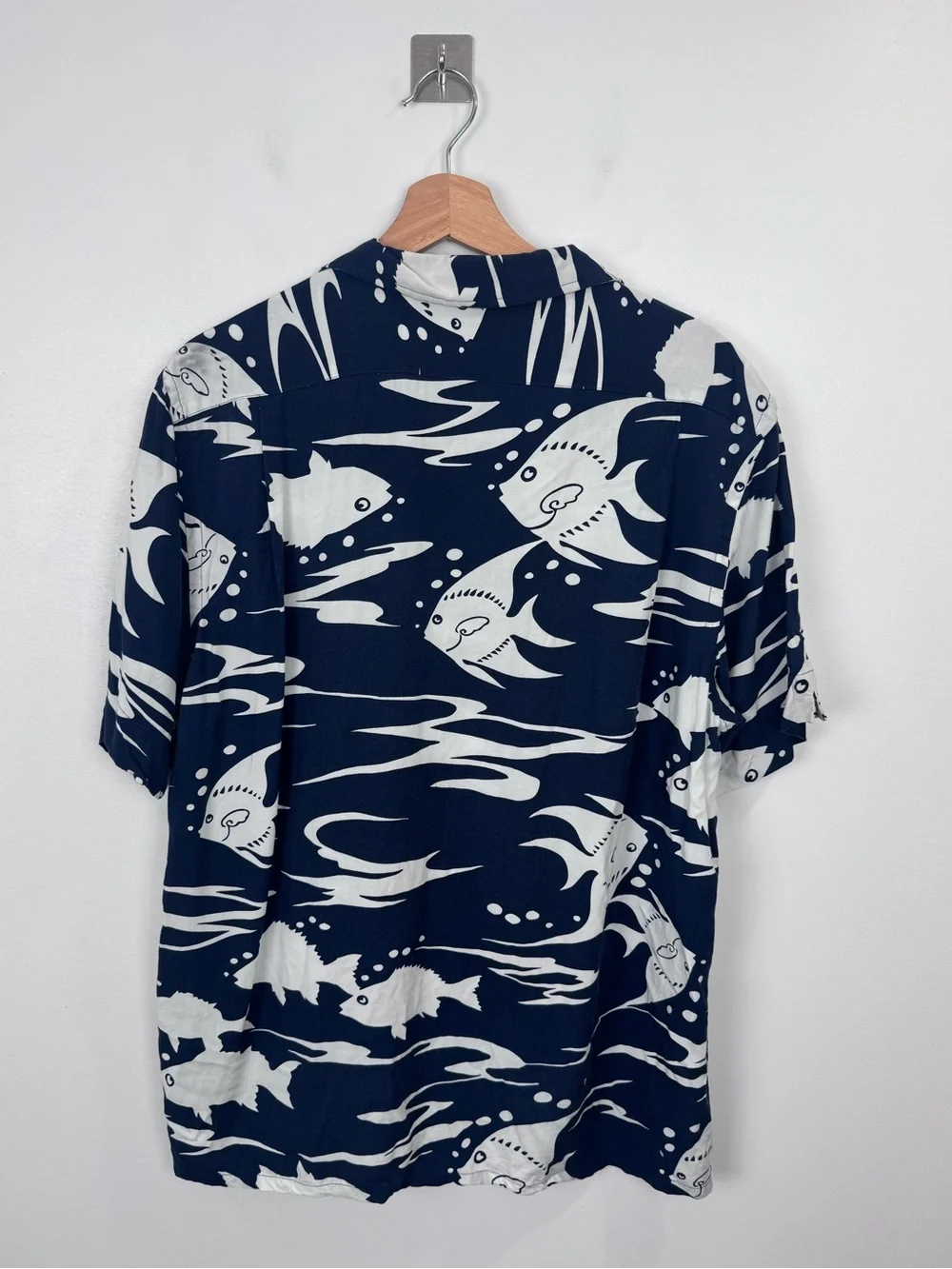 Polo Ralph Lauren Men Classic Fit Shirt Hoffman‎ Print Navy Blue Size Large